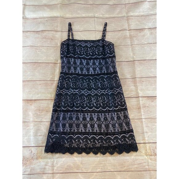 Cache Women's Black Beaded Embellished Cocktail Mini Dress - 8 - Picture 4 of 12